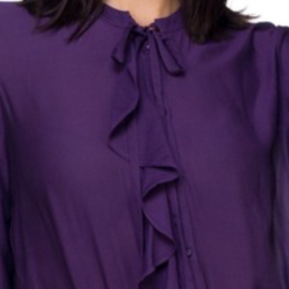 Purple Ruffle Shirt - Picture 6 of 7